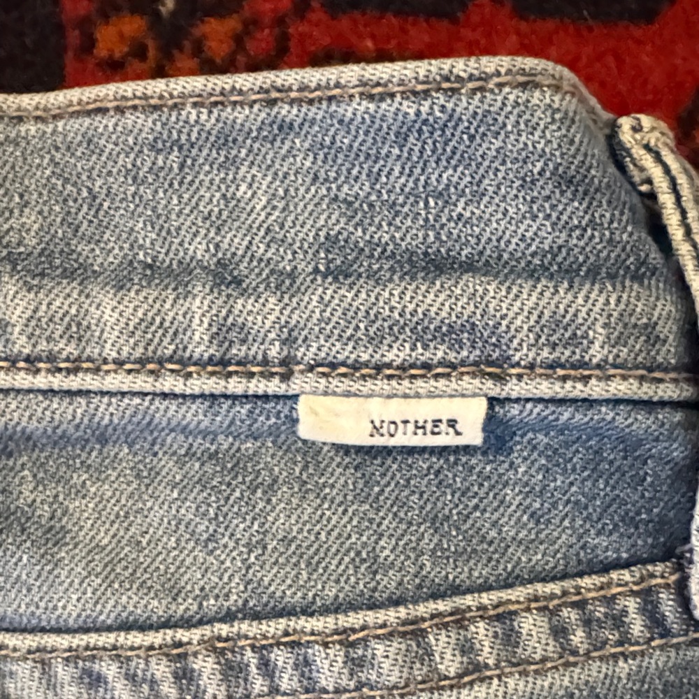 MOTHER Denim Straight Leg Jeans with Button Fly - Picture 7 of 8